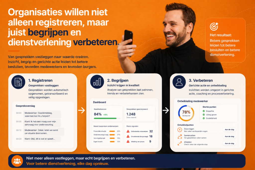 Organisaties willen niet alleen registreren maar juist begrijpen en dienstverlening verbeteren
