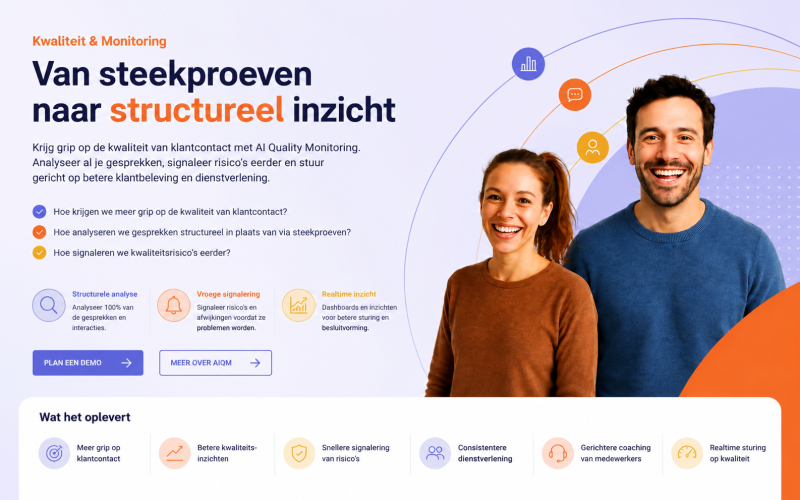 Kwaliteit en Monitoring: van steekproeven naar structureel inzicht in klantcontact